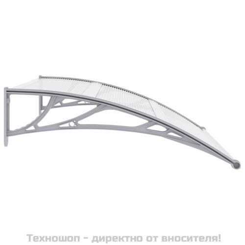 Навес за врата сив 120x100 см PC
