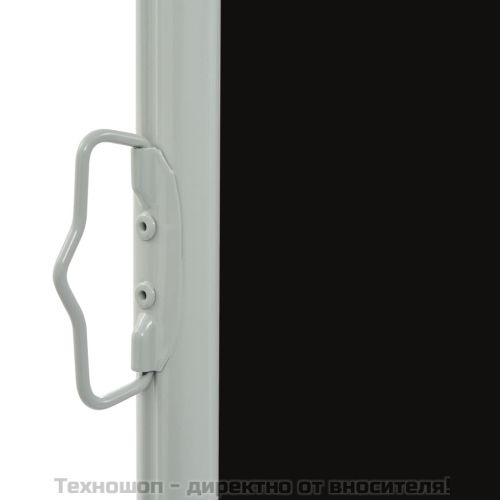 Прибираща се дворна странична тента, 60x300 см, черна