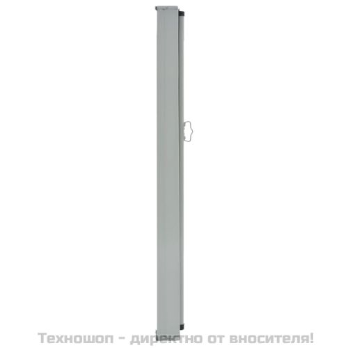 Прибираща се дворна странична тента, 60x300 см, черна