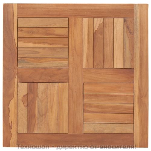 Плот за маса, тиково дърво масив, 60x60x2,5 cм