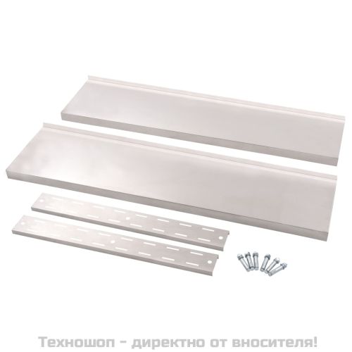 Стенен рафт с 2 нива, неръждаема стомана, 120x30 см