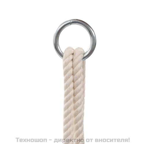 Бебешка люлка с предпазен колан, памук, дърво, синя