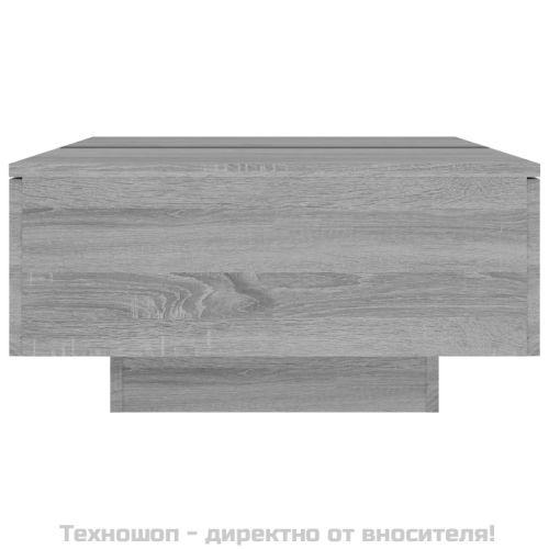 Кафе маса, сив сонома, 90x60x31 см, инженерно дърво