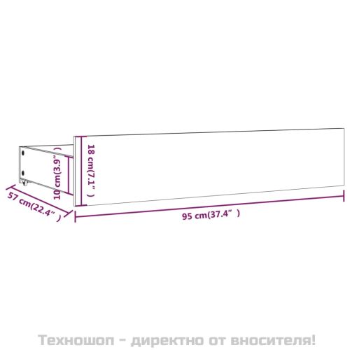 Чекмеджета за легло, 4 бр,Черен, бор масив