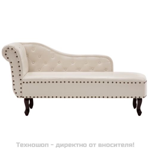 Кушетка, кремавобяла, изкуствена кожа