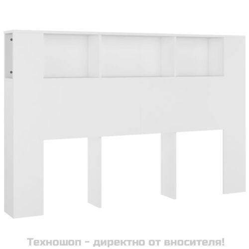 Табла за легло тип шкаф, бяла, 160x18,5x104,5 см