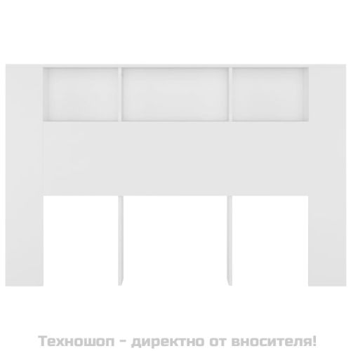 Табла за легло тип шкаф, бяла, 160x18,5x104,5 см