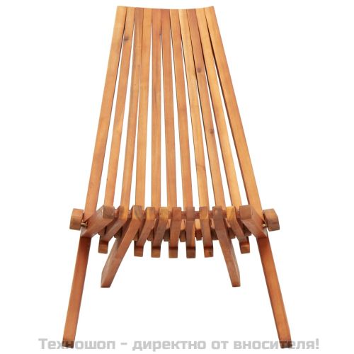Сгъваеми градински шезлонги, 2 бр, акация масив