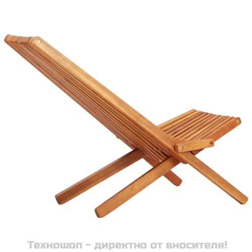 Сгъваеми градински шезлонги, 2 бр, акация масив