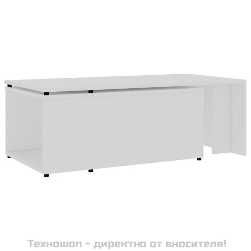 Маса за кафе, бяла, 150x50x35 см, инженерно дърво