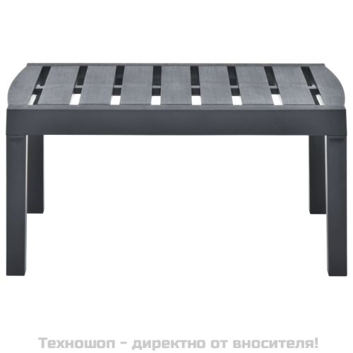 Градинска маса, антрацит, 78x55x38 см, пластмаса