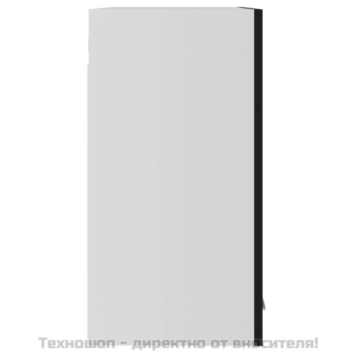 Висящ стъклен шкаф "Lyon", черен, 60x31x60 см, инженерно дърво