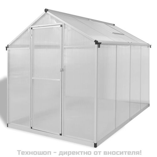 Подсилена алуминиева оранжерия с опорна рамка 4,6 м²