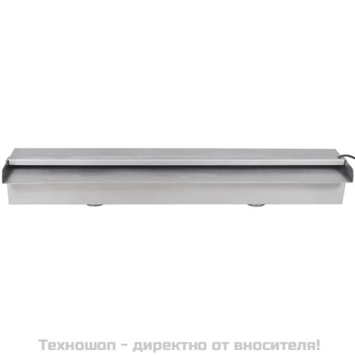 Правоъгълен фонтан за басейн, LED, неръждаема стомана, 60 см