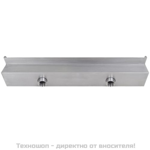 Правоъгълен фонтан за басейн, LED, неръждаема стомана, 60 см