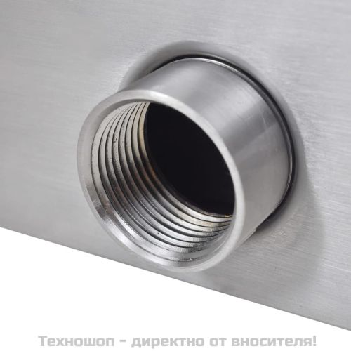 Правоъгълен фонтан за басейн, LED, неръждаема стомана, 60 см