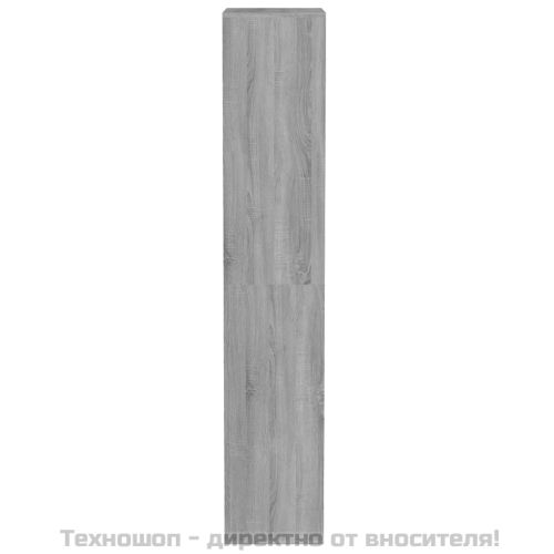 Шкаф за обувки, сив сонома, 54x34x183 см, инженерно дърво