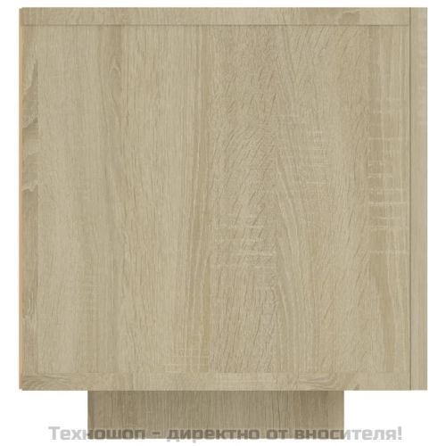 ТВ шкаф с LED осветление, дъб сонома, 160x35x40 см