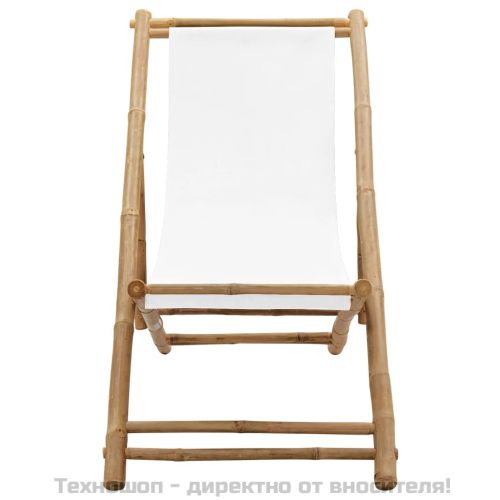 Стол-шезлонг, бамбук и платно