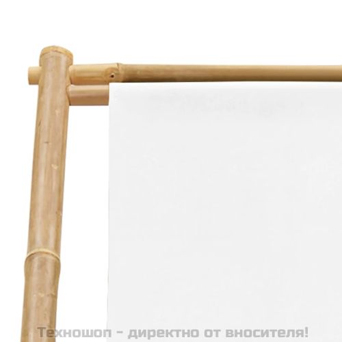 Стол-шезлонг, бамбук и платно