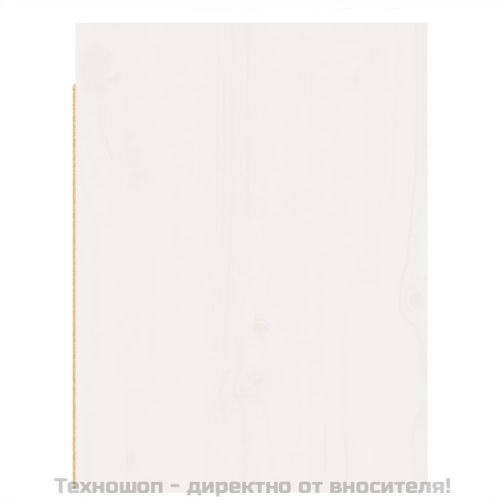 Стенни шкафове, 2 бр, бели, 30x30x40 см, бор масив