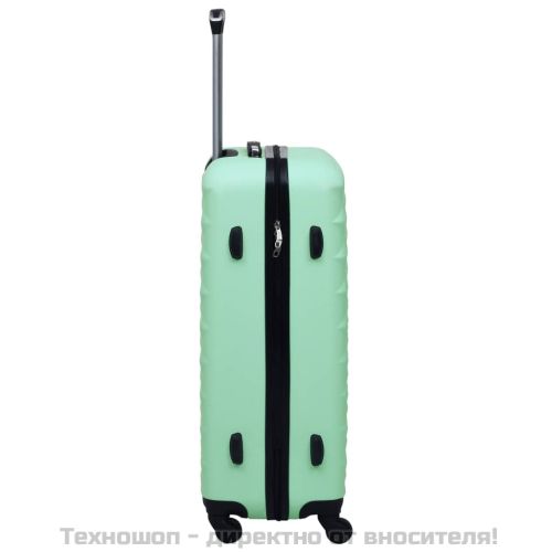 Комплект твърди куфари с колелца, 2 бр, мента, ABS