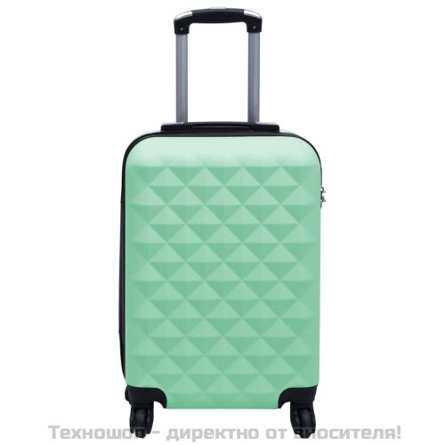 Комплект твърди куфари с колелца, 2 бр, мента, ABS