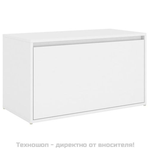 Пейка за коридор, 80x40x45 см, бяла, инженерно дърво