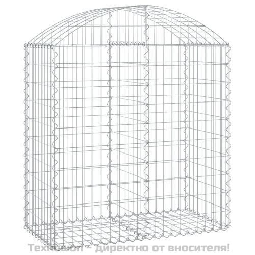 Дъговидна габионна кошница 100x50x100/120 см поцинковано желязо