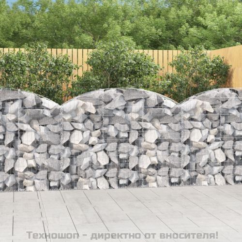 Дъговидна габионна кошница 150x30x100/120 см поцинковано желязо