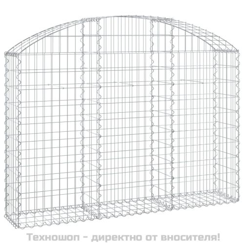 Дъговидна габионна кошница 150x30x100/120 см поцинковано желязо