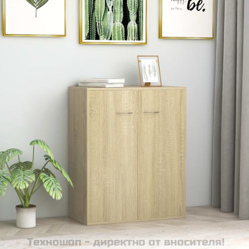 Бюфет, дъб сонома, 60x30x75 см, инженерно дърво