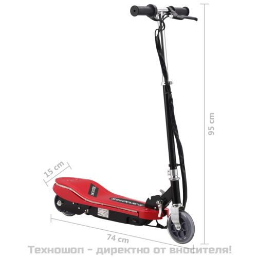 Електрически тротинетка с LED, 120 W, червен
