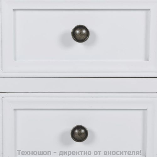 Нощно шкафче с 2 чекмеджета, МДФ бяло