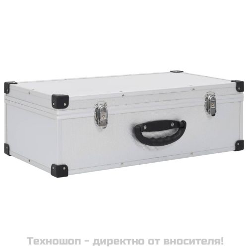CD куфар за 80 диска, алуминий, ABS, сребрист