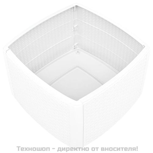 Странична маса, бяла, 54x54x36,5 см, пластмаса