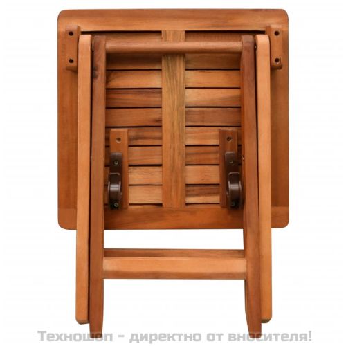 Шезлонг с масичка, акациево дърво масив