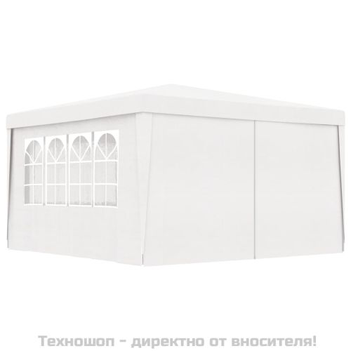 Професионална парти шатра със стени 4x4 м бяла 90 г/м²