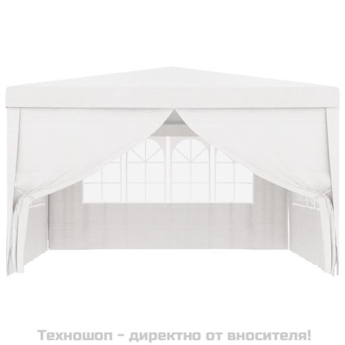 Професионална парти шатра със стени 4x4 м бяла 90 г/м²