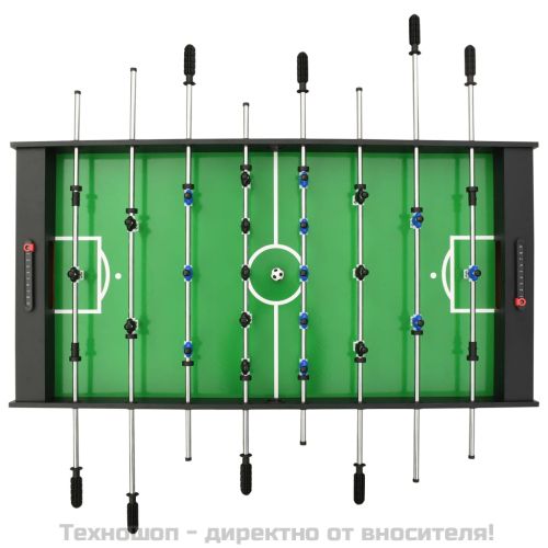 Сгъваема футболна маса, 121x61x80 см, черна