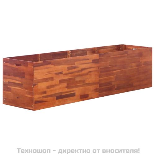 Градинска повдигната леха, акациево дърво, 200x50x50 см