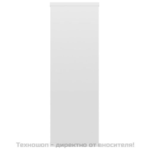 Стенни рафтове, бял гланц, 104x20x58,5 см, инженерно дърво