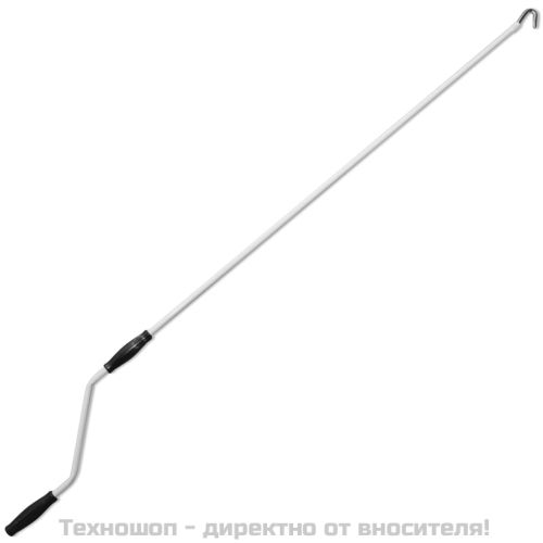 Сенник, прибиращ се, с ръчно задвижване, 500 см, синьо и бяло