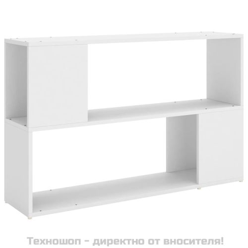 Библиотека, бяла, 100x24x63 см, инженерно дърво