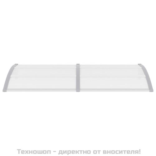 Навес за врата сив 200x100 см PC