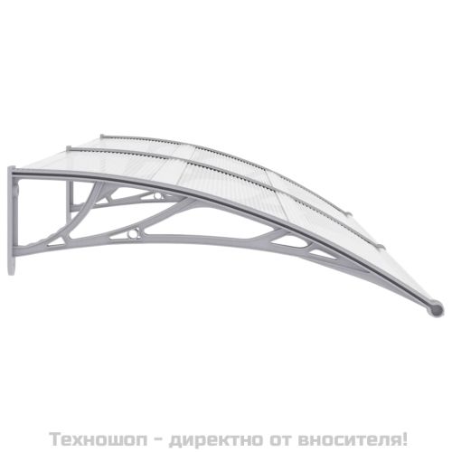 Навес за врата сив 200x100 см PC