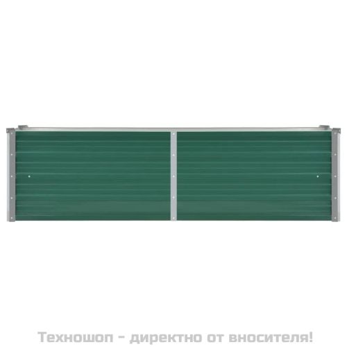 Градинска висока леха поцинкована стомана 160x40x45 см зелена