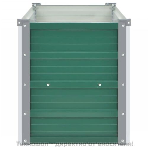 Градинска висока леха поцинкована стомана 160x40x45 см зелена