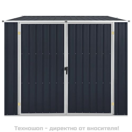 Градинска барака, антрацит, 195x198x159 см, поцинкована стомана
