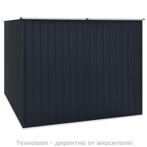 Градинска барака, антрацит, 195x198x159 см, поцинкована стомана